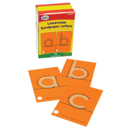 DIDAX Tactile Sandpaper Lowercase Letters 210829